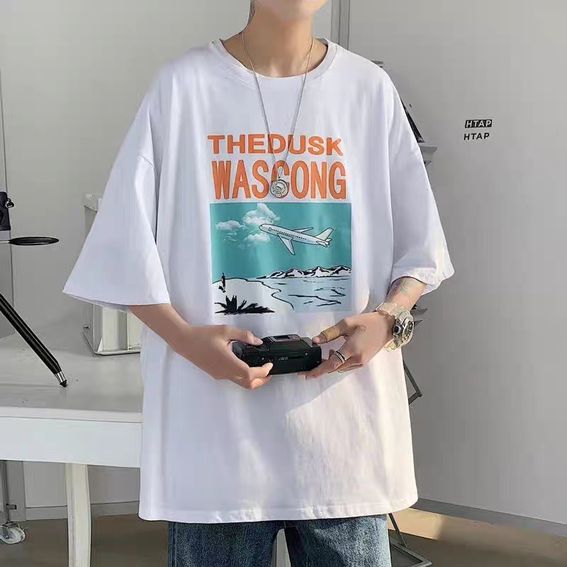 Áo thun nam nữ form rộng tay lỡ unisex cổ tròn AT510