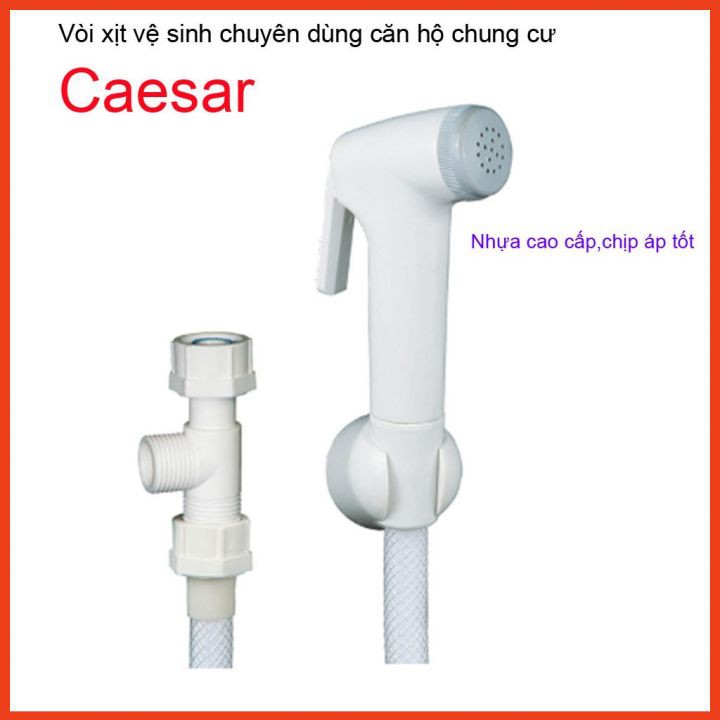 Vòi xịt vệ sinh toilet Caesar chính hãng, vòi xịt vệ sinh