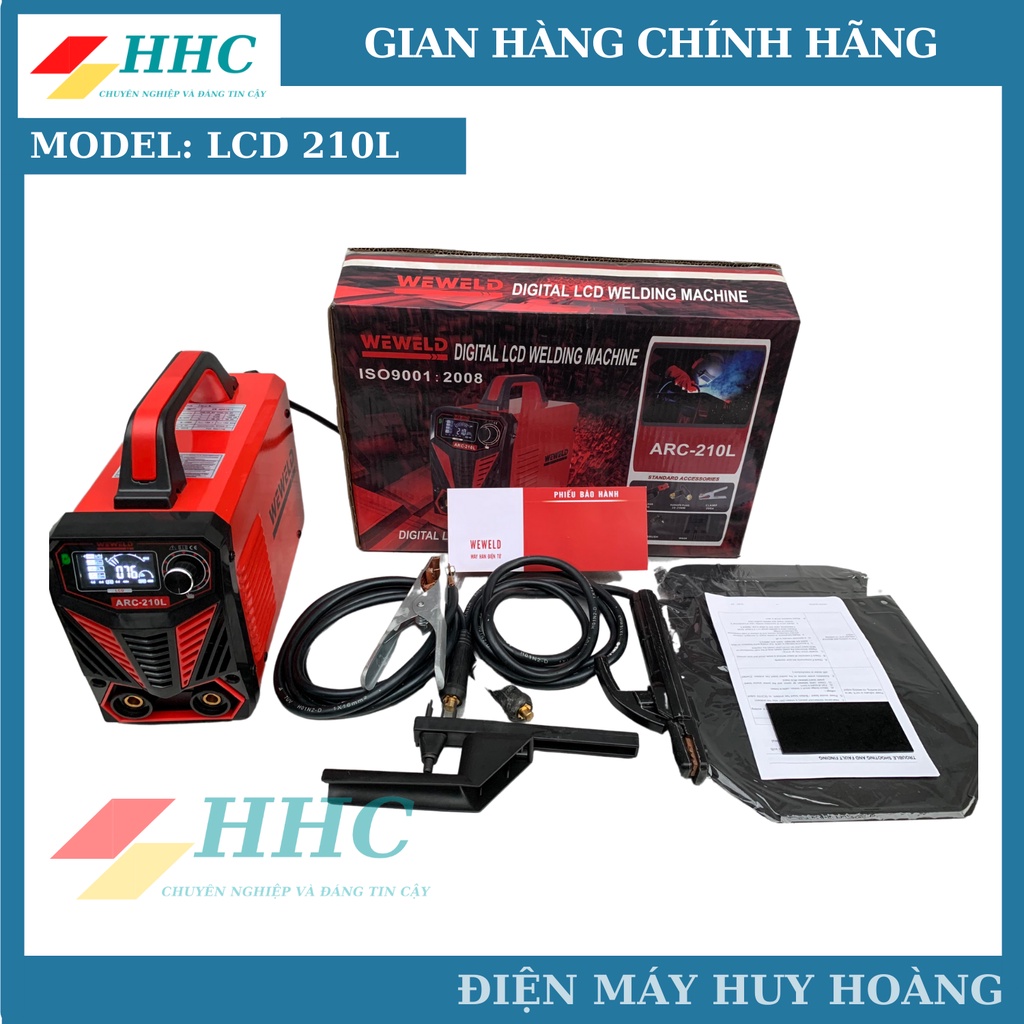 Máy hàn chính hãng Weweld ARC 210L Màn hình LCD - Máy hàn Tig que chuyên nghiệp cho thợ