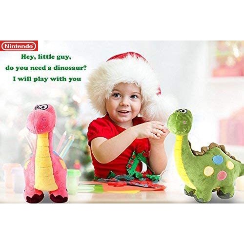 Đồ chơi nhồi bông Hình Khủng Long 14" Màu Hồng