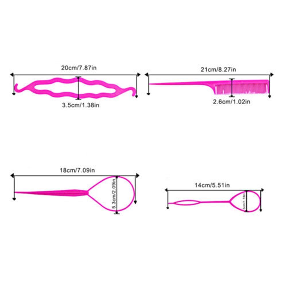 Bộ 4 dụng cụ hỗ trợ tạo kiểu tóc thủ công chuyên nghiệp
