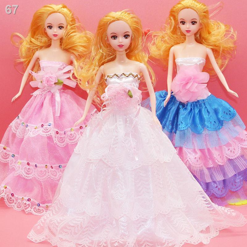 30 cm mặc váy cưới Barbie, công chúa, đồ chơi trẻ em, bé gái, quà sinh nhật, nhà 3-14R