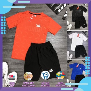 [Xả Kho, Bán Lỗ] Bộ Thể Thao PM Vân Chìm Cổ Tròn, Chất Cotton Thoáng Mát, Năng Động, Trẻ Trung, Cho Hè 2020 Mẫu BTT1