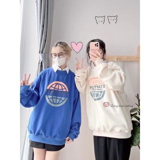 Áo sweater hình quả địa cầu mẫu mới 2021
