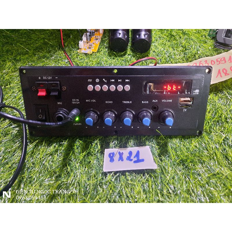 Mạch Loa Kéo 8×21Cm Bass 20-25-30 Coil 38 - Tặng Kèm Khiển Phụ Kiện Và Nguồn 15V 2A