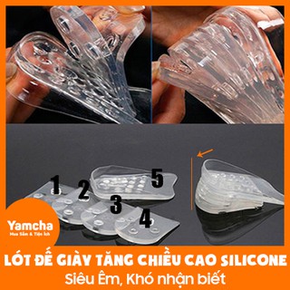 [Free Ship - Combo] 10 Lót Giày Tăng Chiều Cao, Miếng Độn Tăng Chiều Cao Silicone - Dùng Cho Giày Tây, Giày Thể Thao
