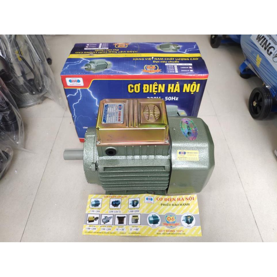 ĐỘNG CƠ MOTOR ĐIỆN 1 PHA 1.5 KW TỐC 1450 VÒNG PHÚT LOẠI TỤ LIỀN