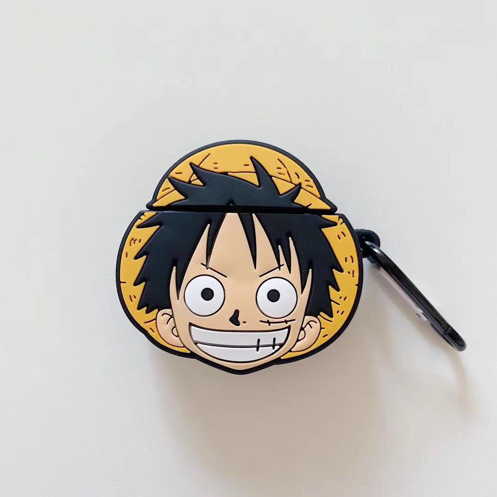 Vỏ bọc silicone bảo vệ hộp đựng tai nghe AirPods 1 2 hình nhân vật Luffy One Piece dễ thương