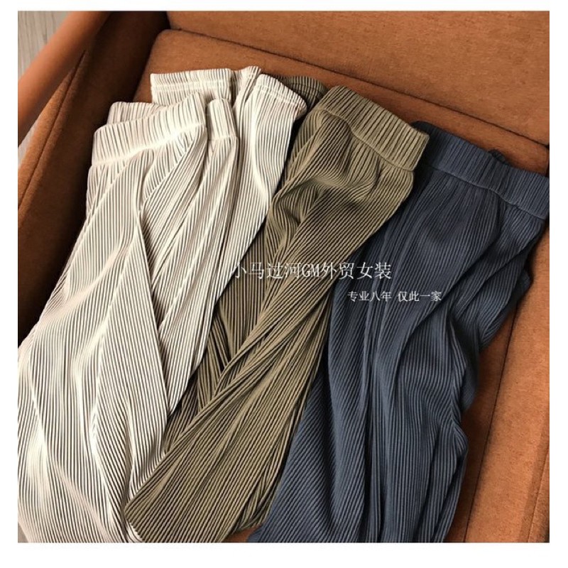 Quần cullotes suông chất đẹp cạp chun tăm to