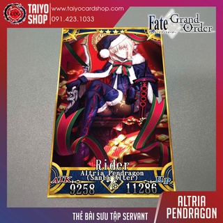 Thẻ bài sưu tầm custom card bánh xốp Fate Grand Order FGO Fate/Grand Order Saber Altria Pendragon Santa Alter