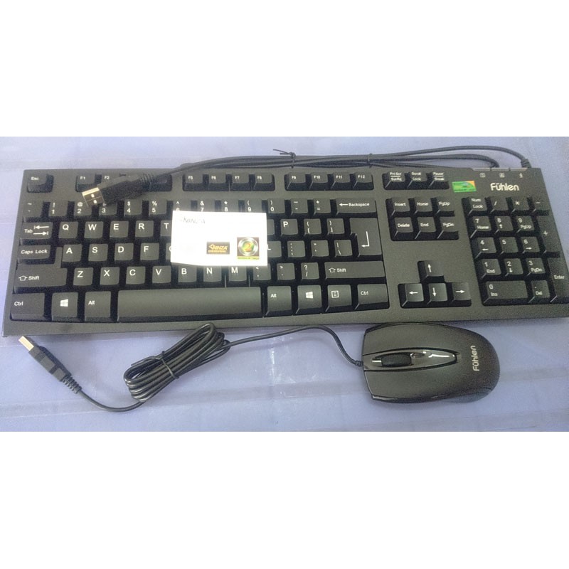 COMBO Bộ Bàn phím Chuột có dây Fuhlen L411 + L102 (Đen)