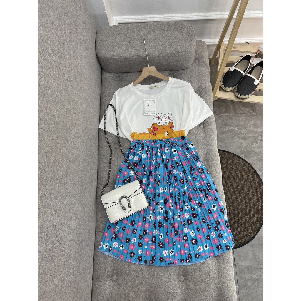 Set đồ nữ cá tính, set váy dài áo thun đi chơi sang chảnh mùa hè đẹp 8A00020 TKBHH | BigBuy360 - bigbuy360.vn