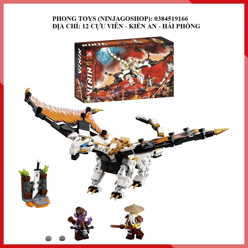 [Có sẵn] Lắp ráp xếp hình Lego NINJAGO Season 14 LARI 11550 : Rồng thần của sư phụ WU 331 mảnh