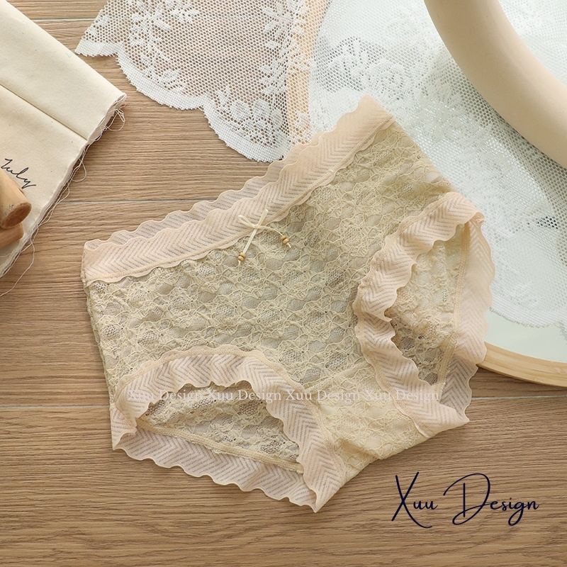 Quần lót nữ ren sexy phối viền Su siêu mềm mại thoáng khí kháng khuẩn - Wexuu Design QC78