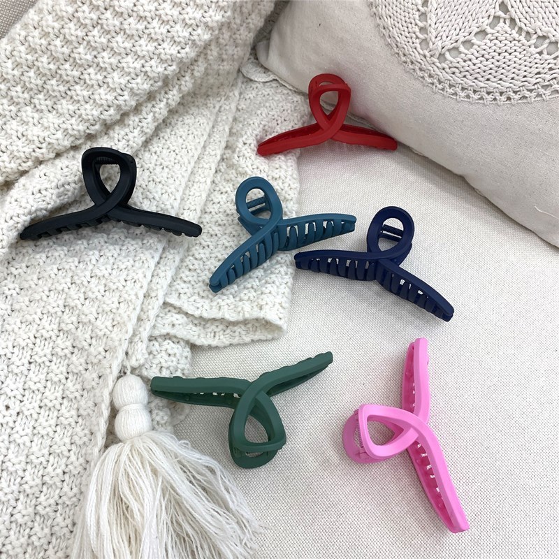 kẹp tóc càng cua Frosted Hair Gripper Plate Hair Headdress Retro Shark Clip