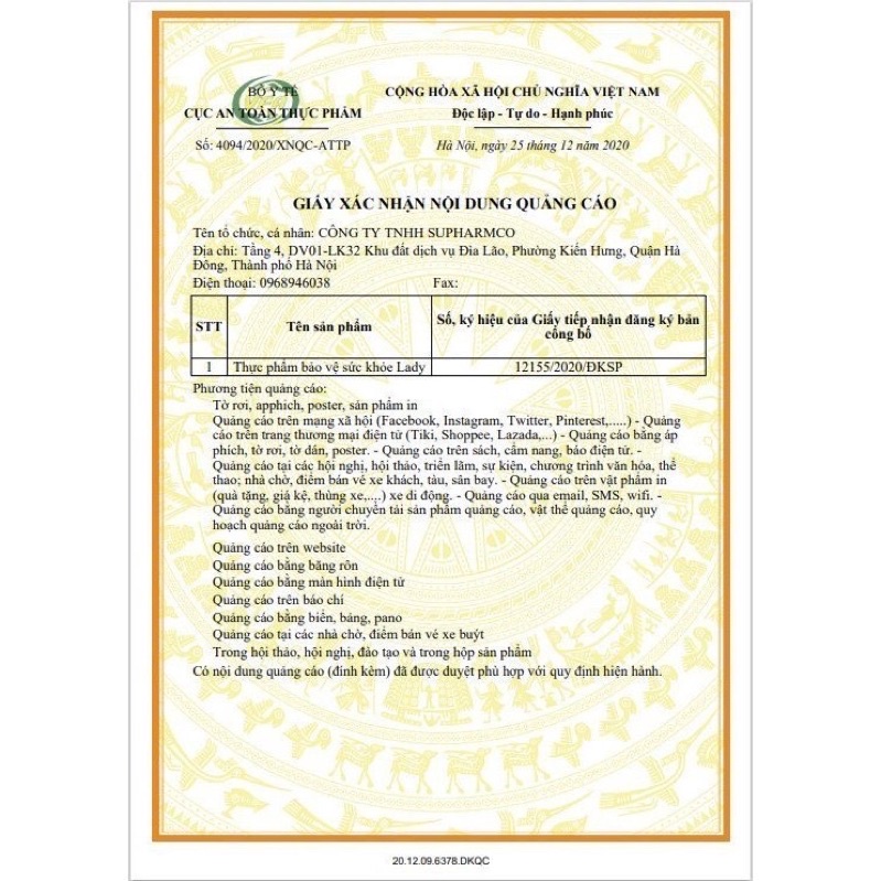 Viên sủi Lady tăng size vòng 1 hiệu quả