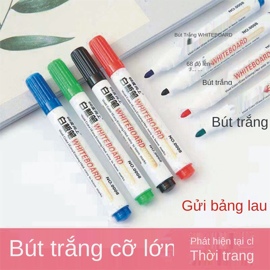 Bút bảng trắng có thể tẩy xóa, dạ nước không độc hại, màu đỏ, xanh lam, đen, viết dày xóa được dành cho giáo viên văn ph