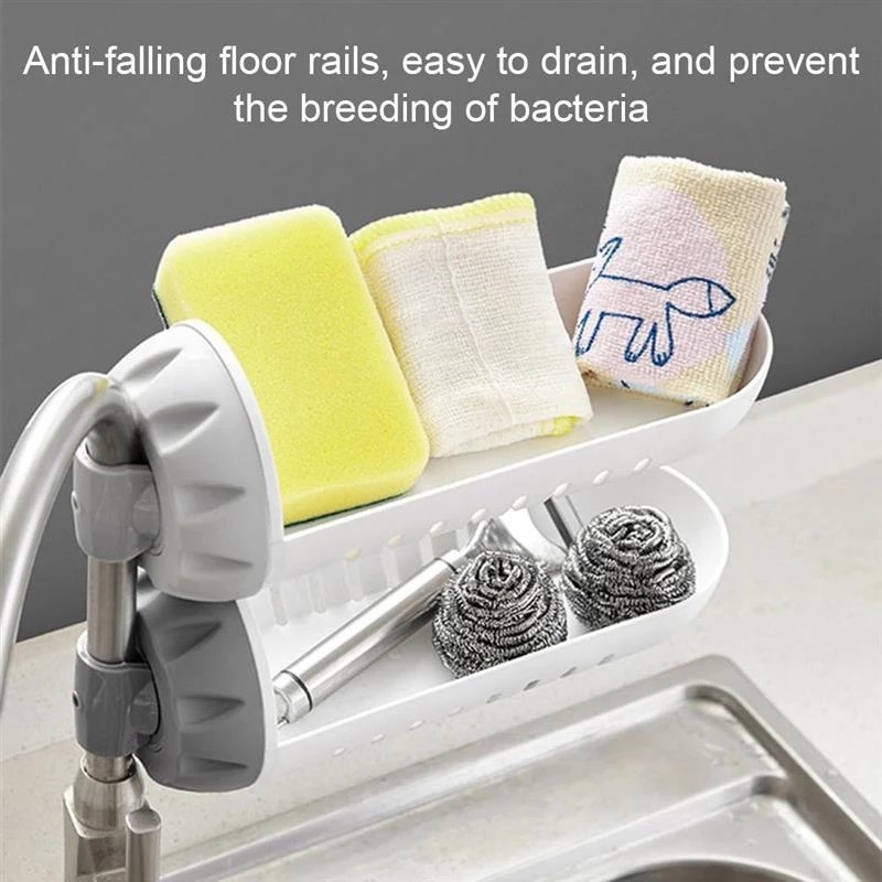 Giá đựng đồ dùng gắn bồn rửa không cần khoan tiện dụng