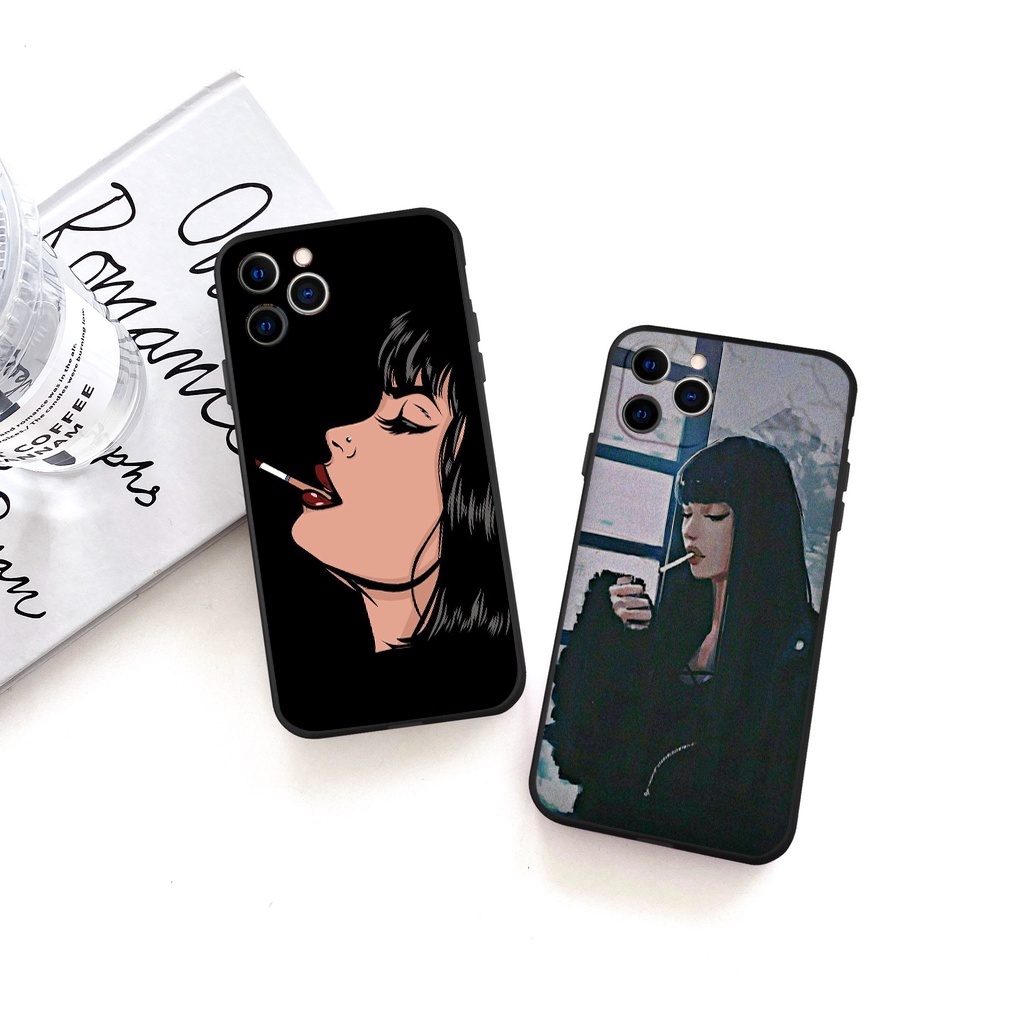 Ốp lưng iphone Cool Girl ốp cạnh vuông dẻo iphone 6splus/7/7plus/8/8plus/x/xr/xs/11/12/pro/max/plus/13promax tr414
