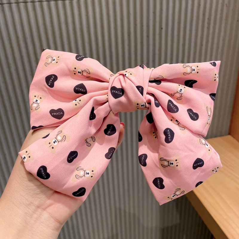 Kẹp tóc hình nơ dễ thương phong cách Hàn Quốc thời trang thu đông cho nữ