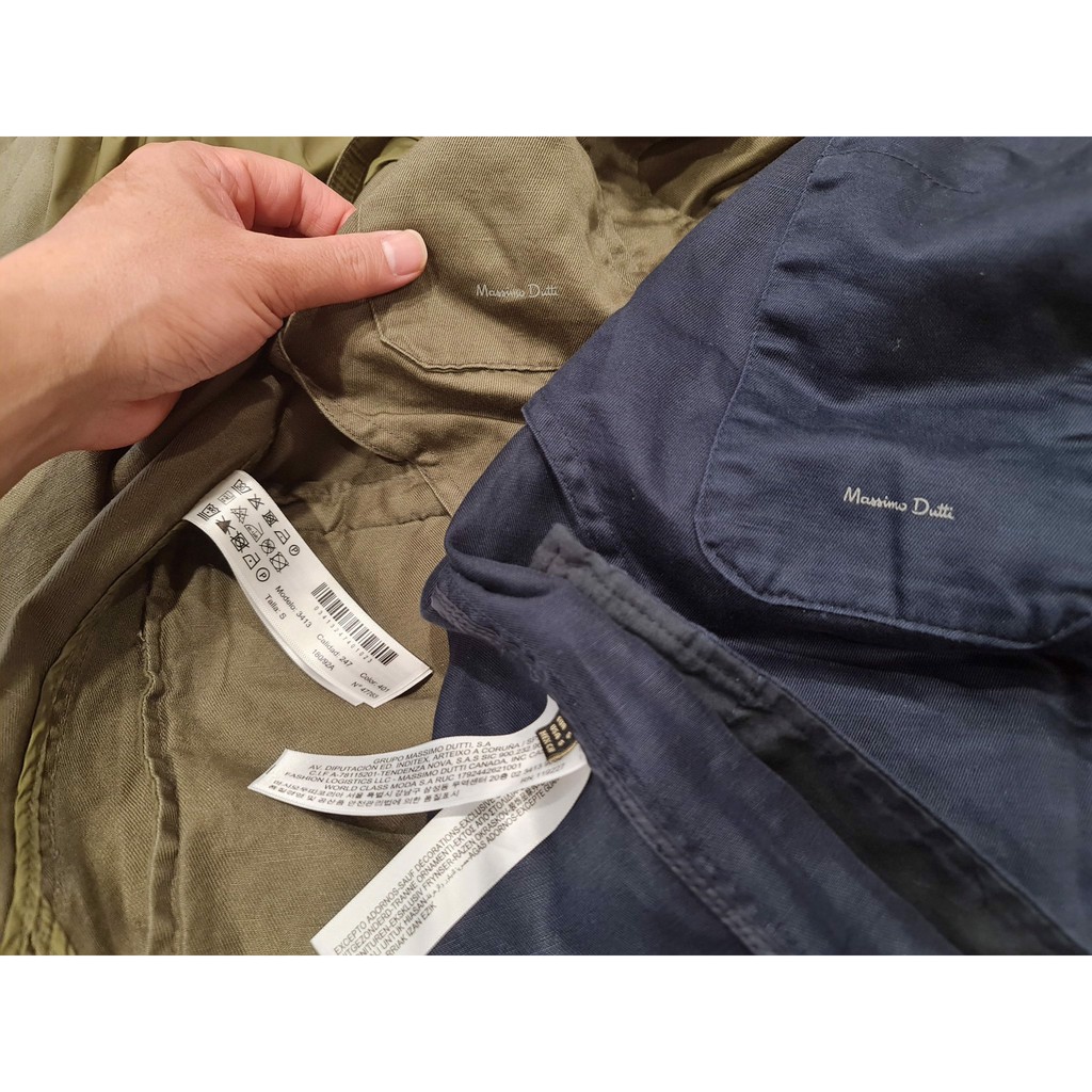 Áo khoác Sơ mi DENIM MASSIMO DUTI cao cấp 2 lớp, chất liệu vải dày dặn cá tính
