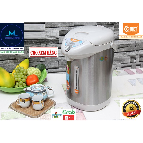 CM3216 - BÌNH THỦY ĐIỆN THÉP KHÔNG GỈ COMET 3.5 LÍT 750W - BẢO HÀNH CHÍNH HÃNG 12 THÁNG