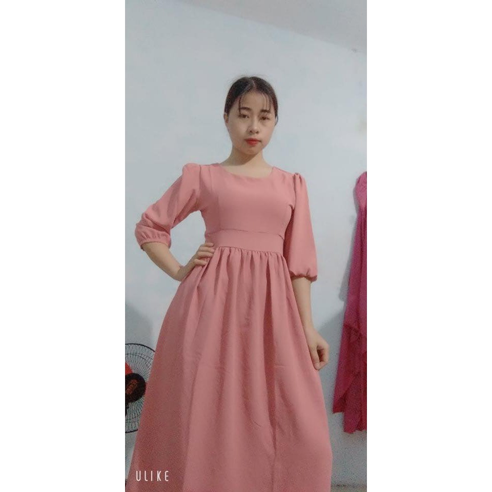 [Mã FATHANG5 giảm 10K đơn 50K] [CÓ FEEDBACK] Váy ulzzang tiểu thư tay lỡ phối cổ tròn - V34 - jannahouse | BigBuy360 - bigbuy360.vn