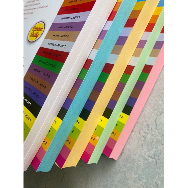 Bìa màu A4 Pgrand  định lượng 160gsm
