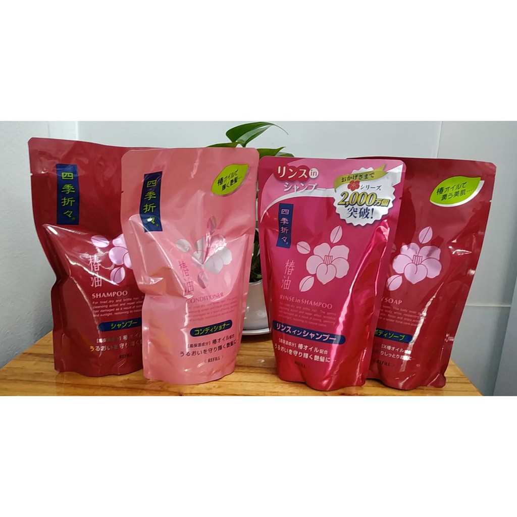 🎀Hàng nhật 🎀Trọn bộ tắm/gội/2in1 hoa trà hàng nhật nội địa túi 450ml