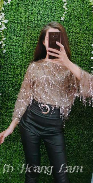 2 Áo lông phối kim sa