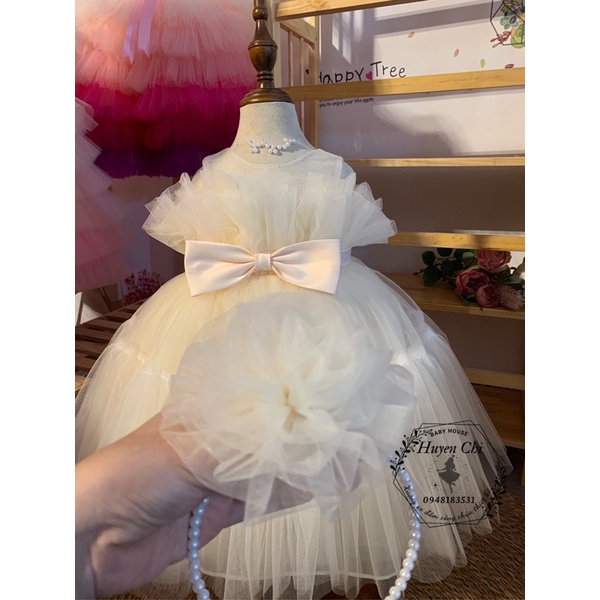 VÁY CÔNG CHÚA BÈO GẤU  NHIỀU LỚP💕💕💕 tặng kèm cài 💕💕💕