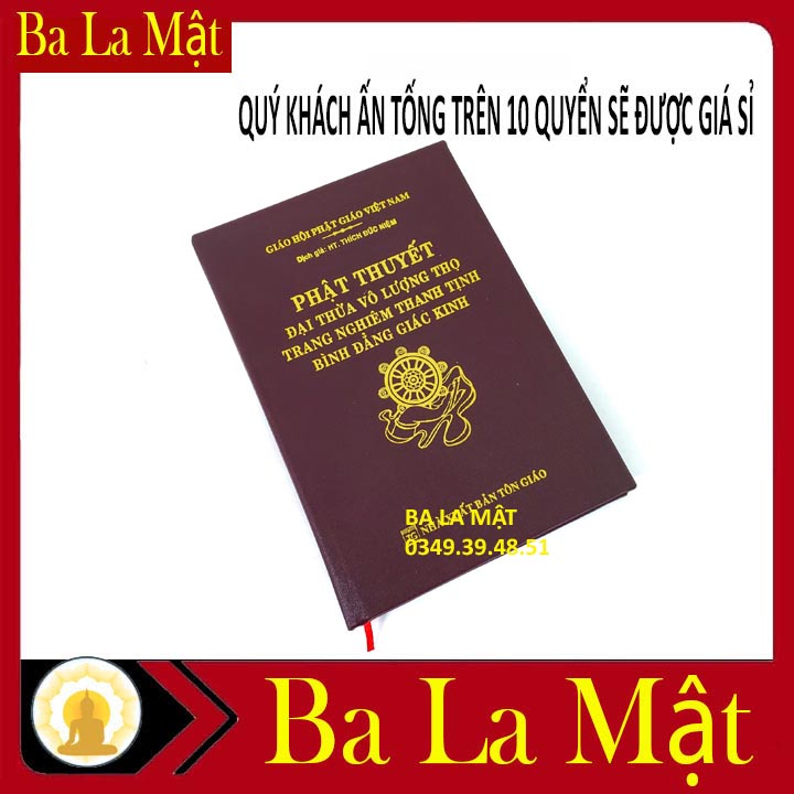 Sách - Kinh Vô Lượng Thọ Trọn Bộ Bìa Da