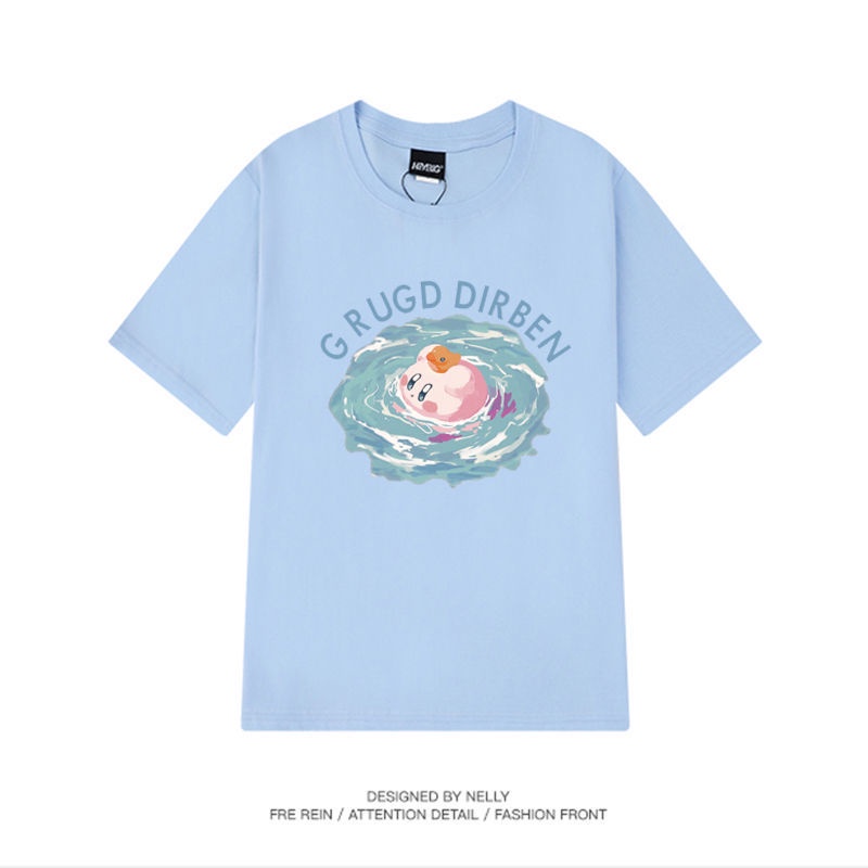 Áo Thun Tay Ngắn In Hình Kirby Phong Cách Harajuku Cho Nữ