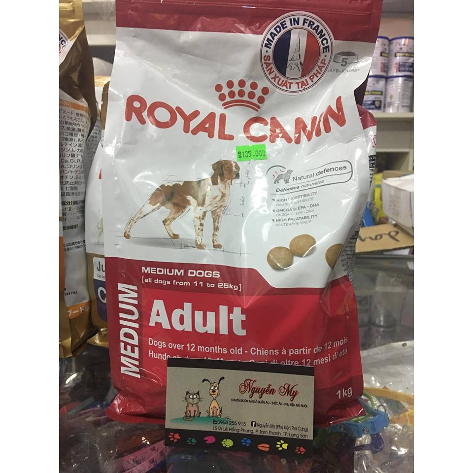 thức ăn chó ROYAL CANIN MEDIUM 1kg