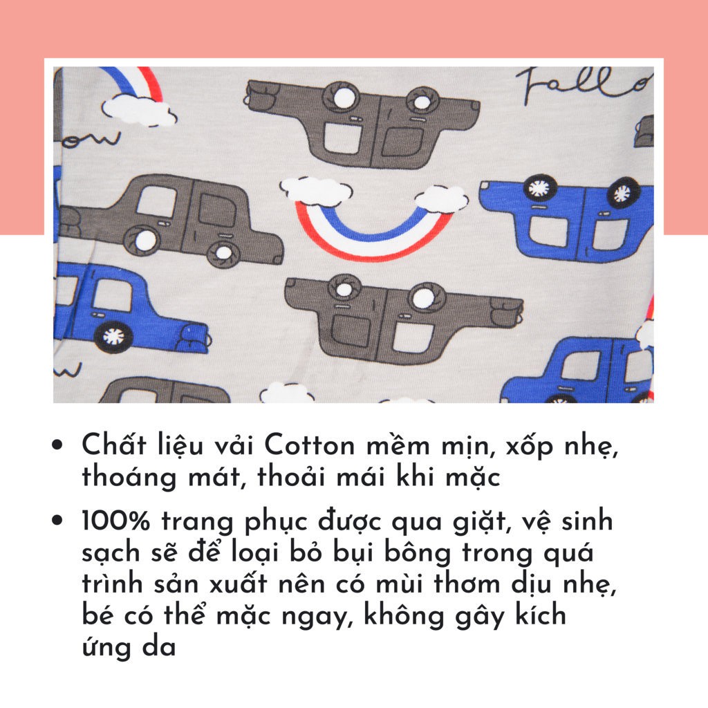 Bộ Quần Áo Dài Tay Cho Bé Trai Và Bé Gái (1 - 9 Tuổi) K's Closet E053TEF TM