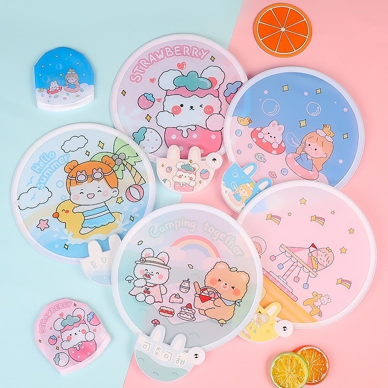 Quạt vải tự bung so cute