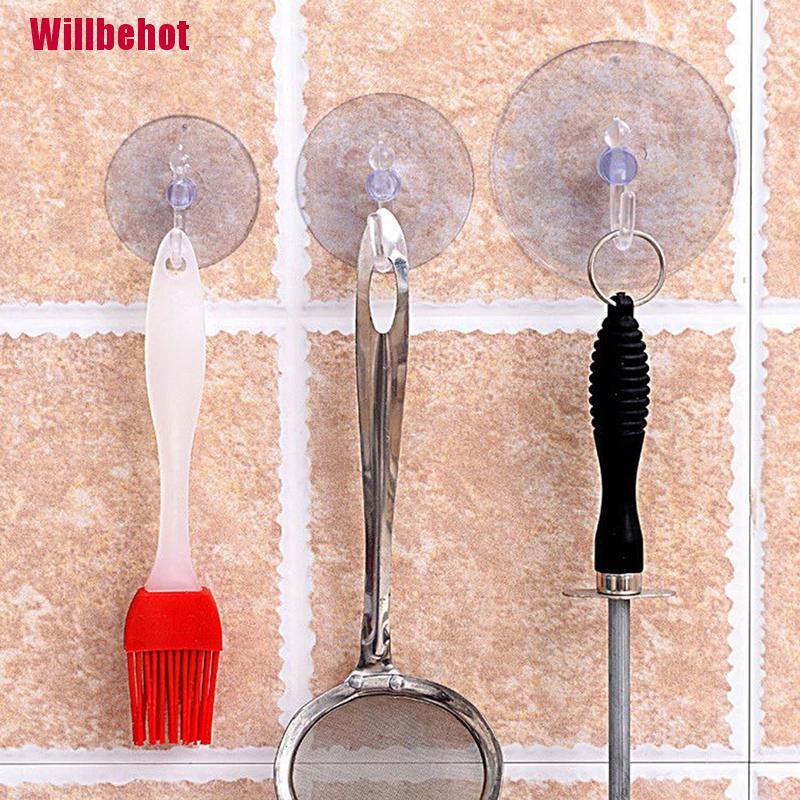 Móc Treo Đồ Gắn Tường Trong Suốt Có Giác Hút Tiện Dụng Cho Nhà Bếp