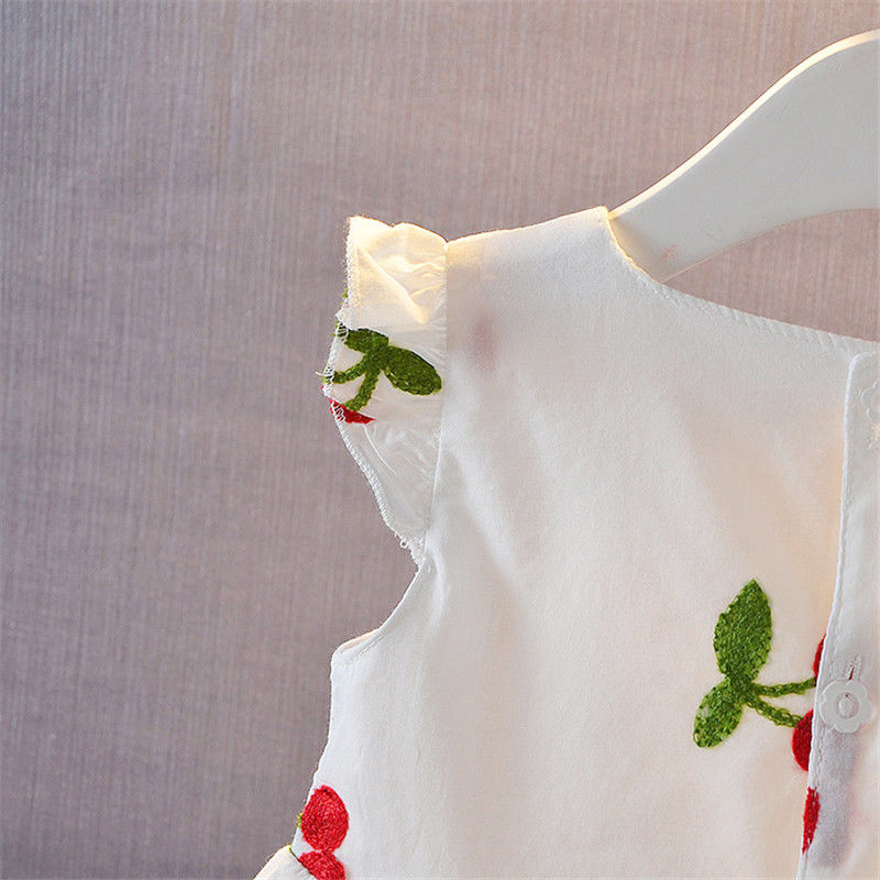 Đầm công chúa không tay 100% cotton đáng yêu thoải mái thời trang mùa hè cho bé gái