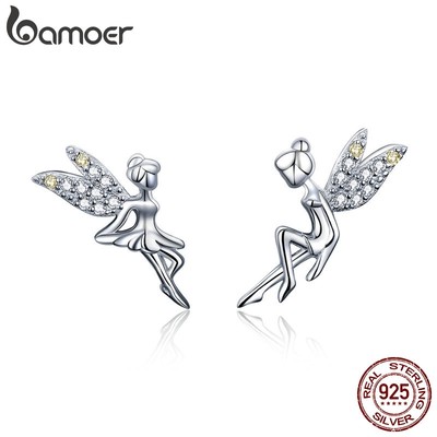 Bamoer Khuyên Tai Bạc 925 Đính Đá zircon