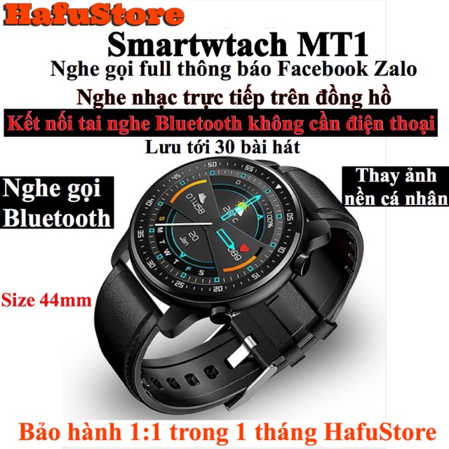 Đồng hồ thông minh HAFU MT1 Smartwatch nghe nhạc trên đồng hồ nghe gọi thay hình nền