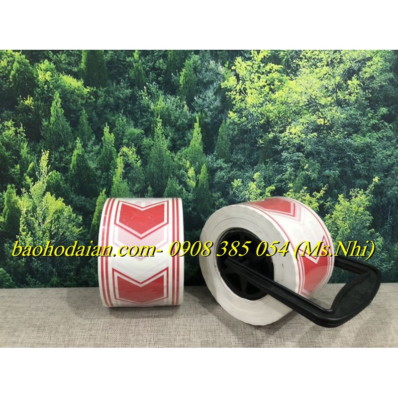 Băng rào cảnh báo khu vực cấm vào chất liệu nilong- Hình thật