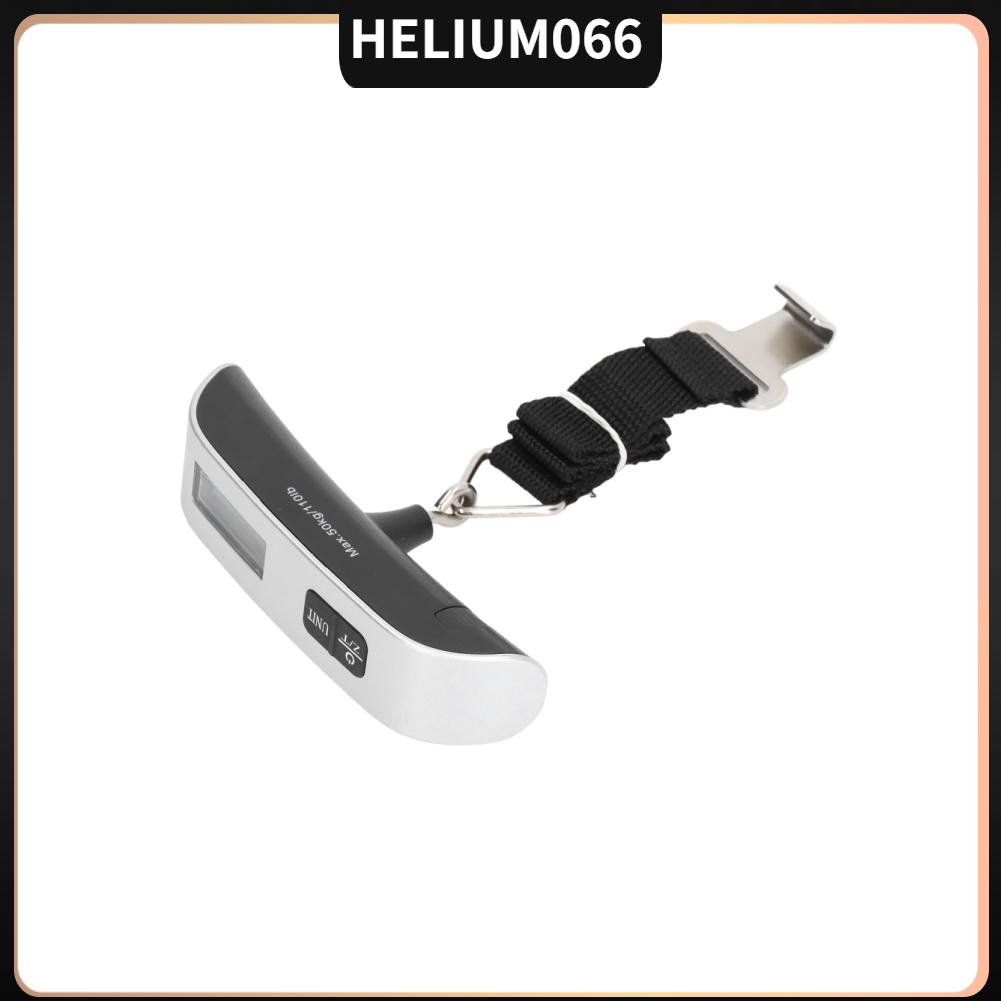 Cân hành lý va li cầm tay dạng đai treo có màn hình LCD kỹ thuật số đèn nền 50kg nhỏ gọn Helium066
