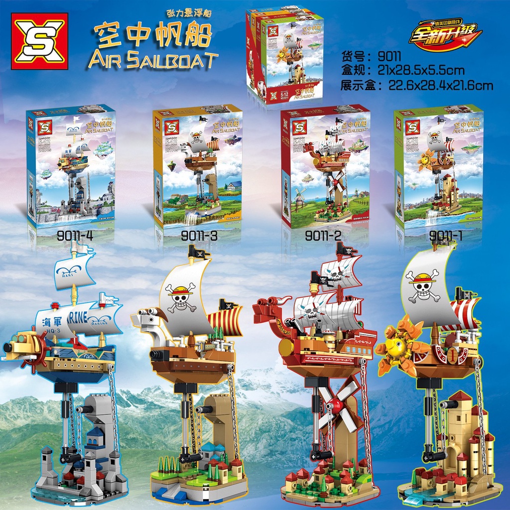 Mô hình lắp ráp thuyền thousand sunny, going merry - ảnh sản phẩm 2