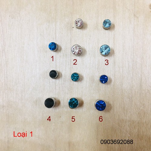 Bông Tai mẫu hột, Bông Tai Nam Châm HCM, Bông Tai Không Cần Xỏ Lỗ kiểu unisex, Bông Tai Đính Đá Ivy Store