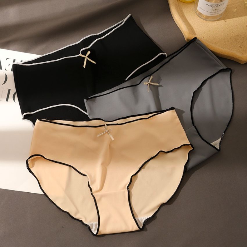 Quần lót nữ, quần lót thun lạnh đúc su đính nơ sexy quyến rũ - L966