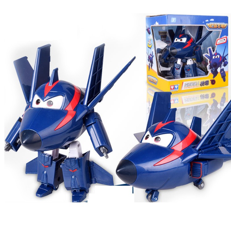 Đồ chơi lắp ghép super wings Robot biến hình máy bay cỡ to - Chase điệp viên