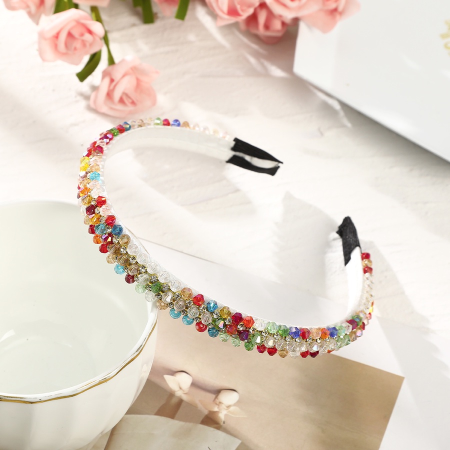 Băng Đô Cài Tóc Đính Đá Pha Lê Lấp Lánh Phong Cách Thời Trang Hàn Quốc Cho Nữ