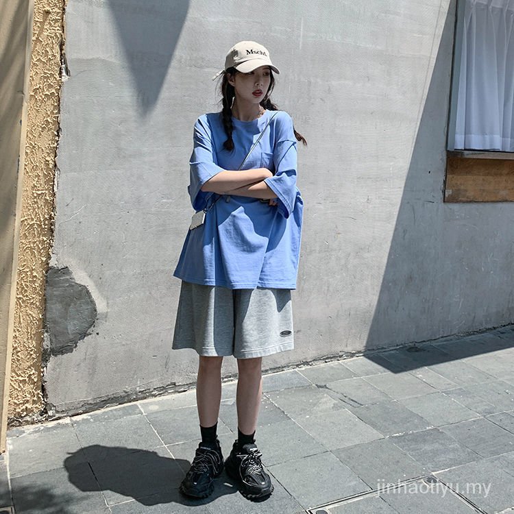 Quần Short Thể Thao Ống Rộng Lưng Cao Co Giãn Thời Trang Mùa Hè Cho Nữ 2021 | BigBuy360 - bigbuy360.vn