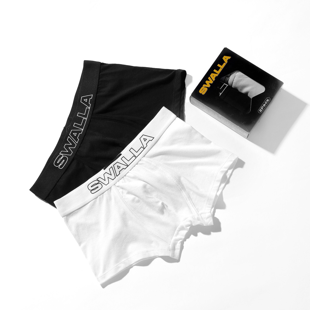 Combo 2 quần lót nam boxer SWALLA 100% COTTON cao cấp - LOCAL BRAND chính hãng