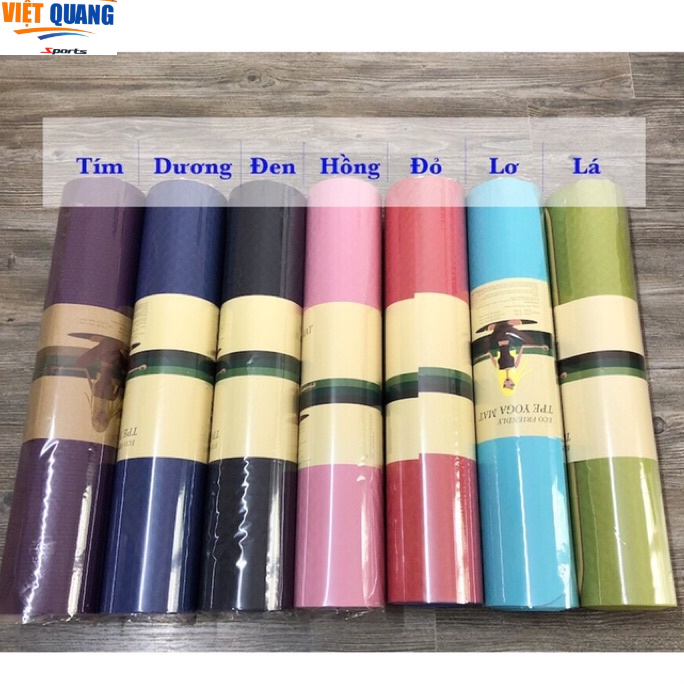 Thảm Tập Yoga TPE 6mm 2 Lớp + Tặng Kèm Túi